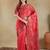 pink woven design zari organza banarasi saree