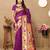 purple woven design zari silk blend paithani saree