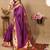 purple woven design zari silk blend paithani saree