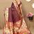 brown woven design zari paithani saree