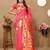 pink woven design zari silk blend paithani saree