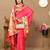 pink woven design zari silk blend paithani saree