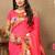 pink woven design zari silk blend paithani saree