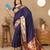 navy_blue woven design zari silk blend paithani saree