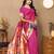 magenta woven design zari silk blend paithani saree