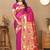 magenta woven design zari silk blend paithani saree