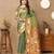 green ethnic motifs woven design zari paithani saree