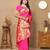 pink woven design zari silk blend paithani saree