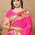 pink woven design zari silk blend paithani saree