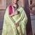 green woven design zari saree