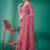 pink ethnic motifs embroidered net heavy work saree