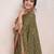 olive ajrak printed pure crepe dabu saree