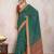 sea_green ajrak printed zari pure crepe dabu saree