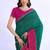 teal bandhani beads and stones silk blend bandhani saree