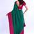 teal bandhani beads and stones silk blend bandhani saree