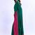 teal bandhani beads and stones silk blend bandhani saree