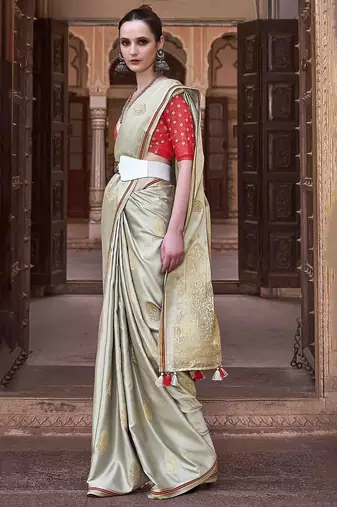 sea_green woven design zari saree