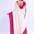 white bandhani beads and stones silk blend designer bandhani saree
