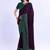 purple bandhani beads and stones silk blend bandhani saree