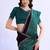 purple bandhani beads and stones silk blend bandhani saree