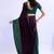purple bandhani beads and stones silk blend bandhani saree