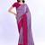 purple bandhani beads and stones silk blend bandhani saree