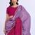 purple bandhani beads and stones silk blend bandhani saree