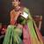 light_lime woven design zari silk blend handloom banarasi saree