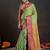 light_lime woven design zari silk blend handloom banarasi saree