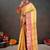 yellow woven design zari silk blend heavy work banarasi saree