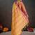 yellow woven design zari silk blend heavy work banarasi saree