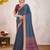 blue dabu pure crepe dabu saree