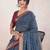 blue dabu pure crepe dabu saree