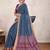 blue dabu pure crepe dabu saree
