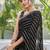 black embellished sequinned saree