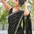 black embellished sequinned saree