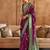 purple woven design zari silk blend patola saree