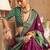 purple woven design zari silk blend patola saree