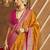 mustard woven design silk blend patola saree
