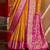 mustard woven design silk blend patola saree