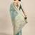 blue kanjeevaram organza ethnic motifs zari traditional saree