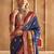 navy_blue woven design zari silk blend patola saree