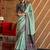 green ethnic motifs zari silk blend patola saree