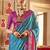 blue woven design zari silk blend patola saree