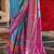 blue woven design zari silk blend patola saree