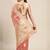 pink floral zari organza kanjeevaram saree