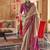 beige woven design zari silk blend patola saree