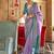 lavender woven design zari silk blend patola saree