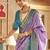 lavender woven design zari silk blend patola saree