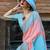 peach woven design zari banarasi saree